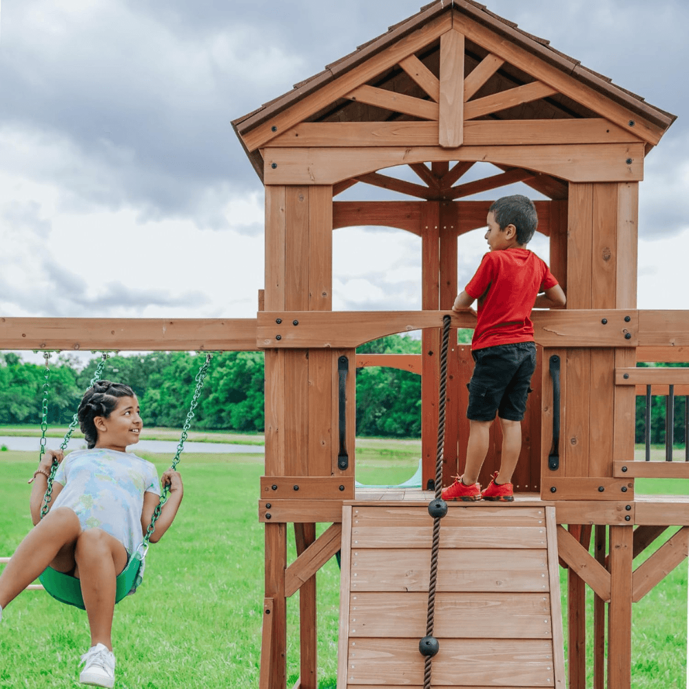 Sterling Point Wooden Swing Set Playset