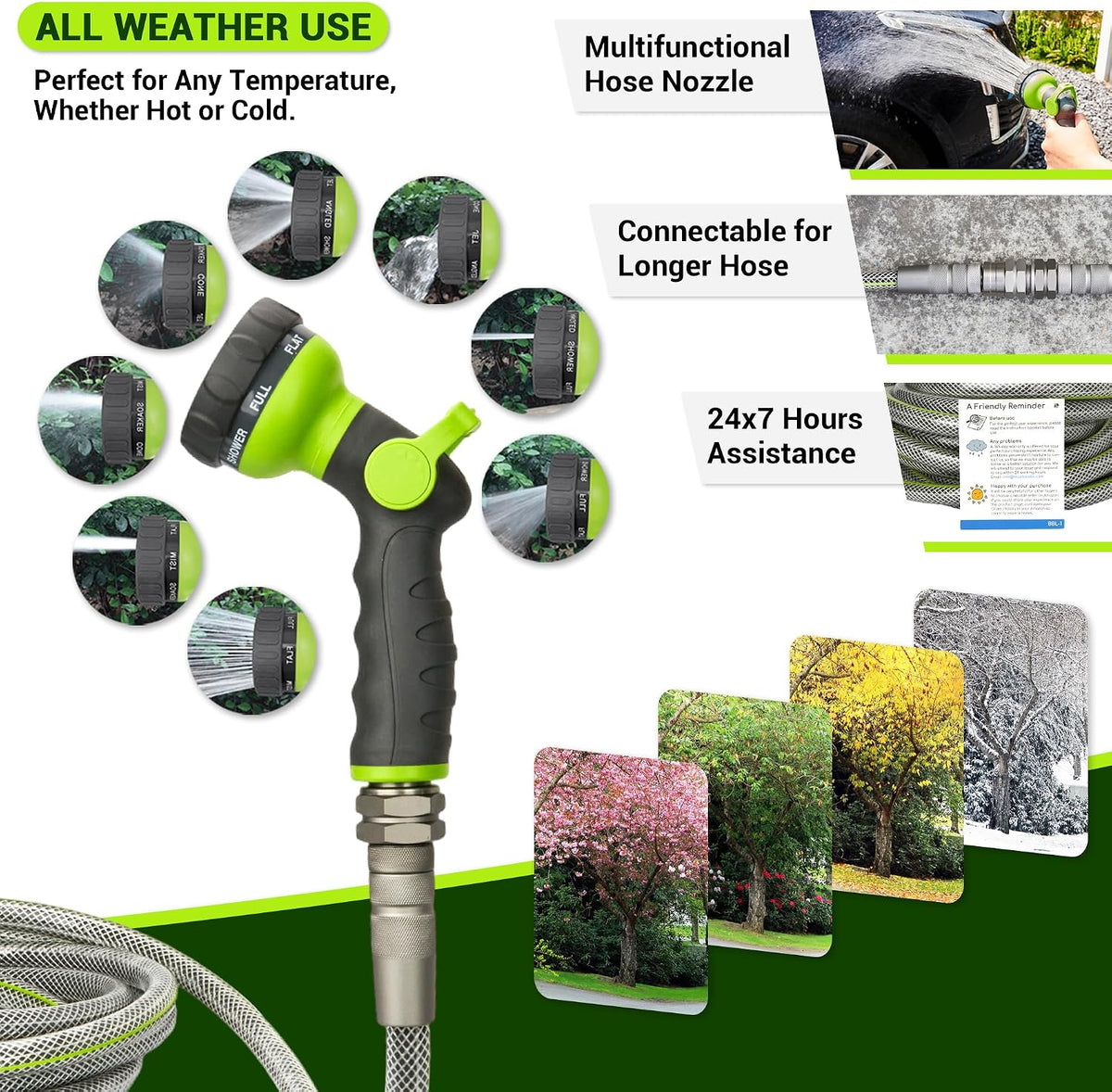 BlueBala Heavy Duty Garden Hose 1/2-Inch ID Kink Resistant PVC