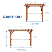 Backyard Discovery 3.7 m x 3 m Cedar Pergola