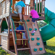 Backyard Discovery Cedar Cove Wooden Swing Set Playset