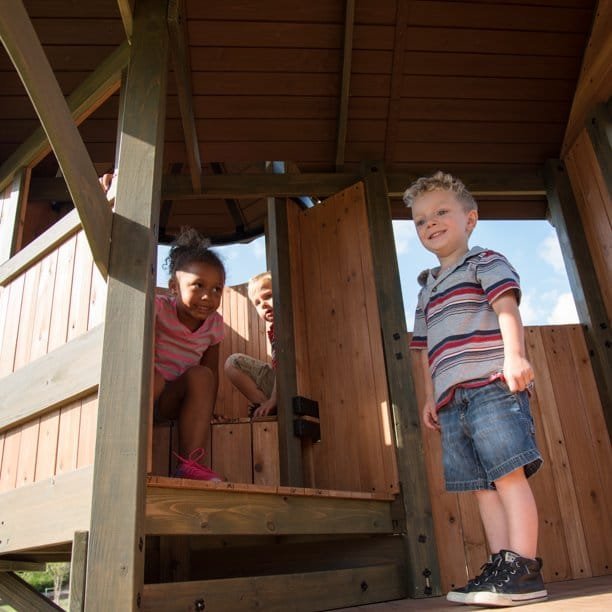 Backyard Discovery Eagles Nest Wooden Playhouse Playset