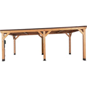 Backyard Discovery Kingsport Cedar Wood Carport Steel Roof 6.1 x 6.1 m