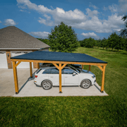 Backyard Discovery Kingsport Cedar Wood Carport Steel Roof 6.1 x 6.1 m