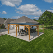 Backyard Discovery Kingsport Cedar Wood Carport Steel Roof 6.1 x 6.1 m