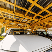 Backyard Discovery Kingsport Cedar Wood Carport Steel Roof 6.1 x 6.1 m