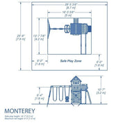 Backyard Discovery Monterey Wooden Swing Set Playset