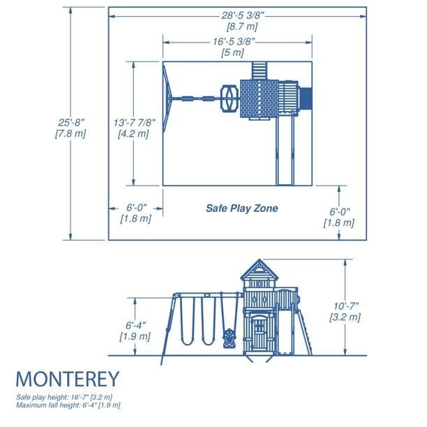 Backyard Discovery Monterey Wooden Swing Set Playset