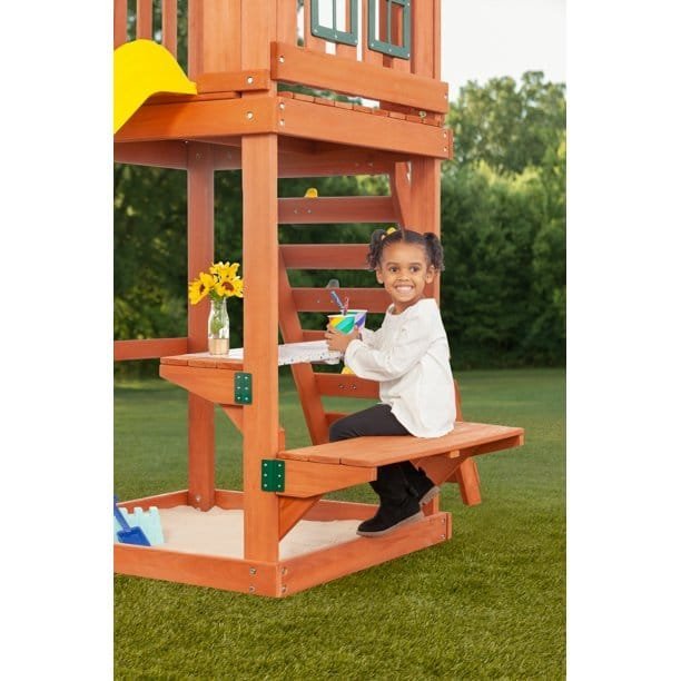 Creative Cedar Designs Cedar Cottage Wooden Swing Set Playset