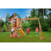 Creative Cedar Designs Cedar Cottage Wooden Swing Set Playset