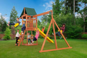 Creative Cedar Designs Cedar Cottage Wooden Swing Set Playset