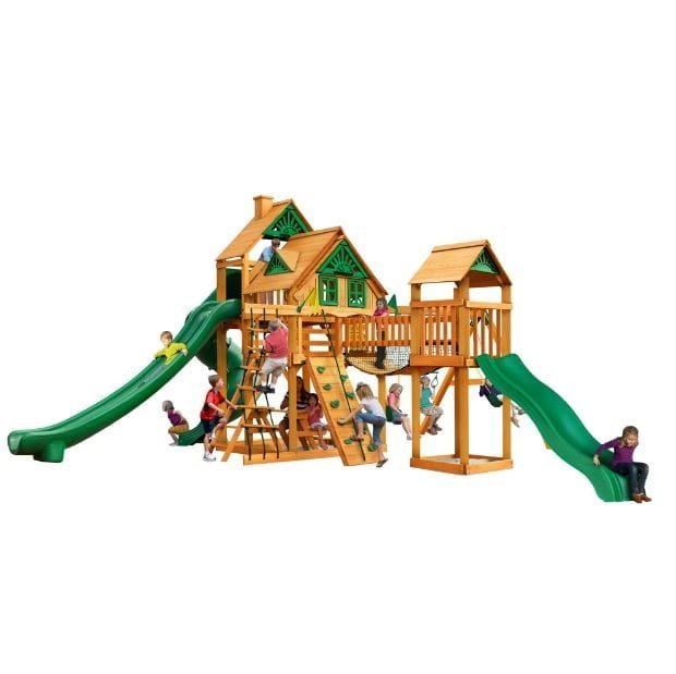 Gorilla Playsets Mountaineer Treehouse Wooden Swing Set Playset
