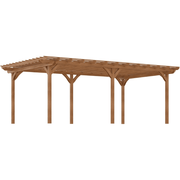 Outsunny 3.7 m x 6.1 m DIY Deck Outdoor Wood Pergola