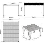 Sojag 500-9165470 Portland No. 53 Wall Gazebo 3 x 3.7 m