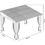 Sojag 500-9165470 Portland No. 53 Wall Gazebo 3 x 3.7 m
