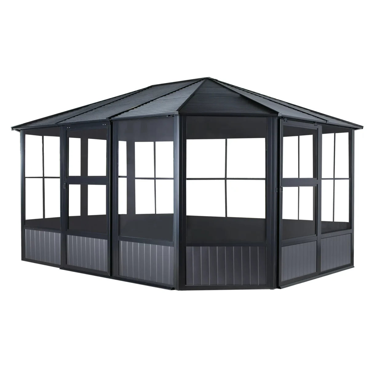Sojag Charleston Solarium 3.7 x 4.6 m Dark Grey