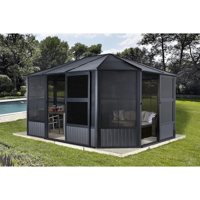 Sojag Charleston Solarium 3.7 x 4.6 m Dark Grey