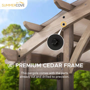 Sunjoy Bellucci Cedar Wood Framed Arched Pergola 3 x 4.3 m