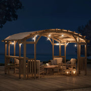 Sunjoy Bellucci Cedar Wood Framed Arched Pergola 3 x 4.3 m