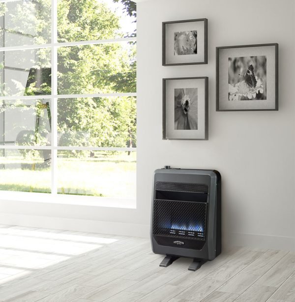 Bluegrass Living B20TNB-BB Vent Free Blue Flame Gas Space Heater 20,000 BTU