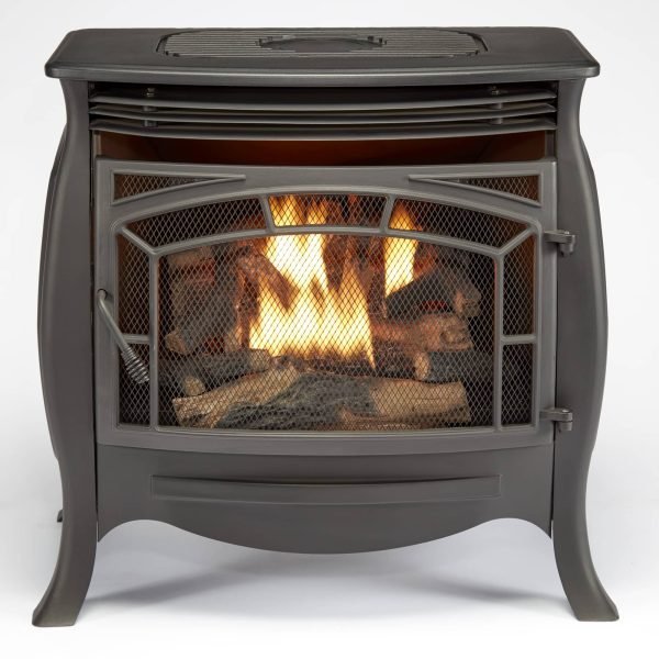 Duluth Forge FDSR25 Dual Fuel Ventless Gas Stove Matte Black 26,000 BTU