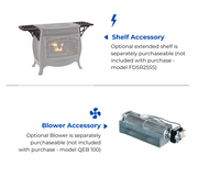 Duluth Forge FDSR25 Dual Fuel Ventless Gas Stove Matte Black 26,000 BTU
