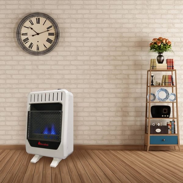 HearthSense BF10M-B-R Dual Fuel Ventless Blue Flame Gas Heater 10,000 BTU