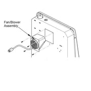 Fan Blower for MU Style Mini Hearth Space Heaters 20UB100B-01 Black