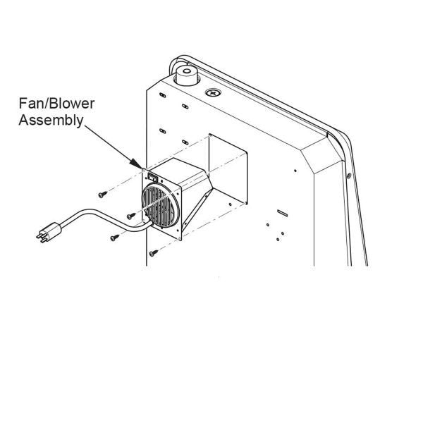 Fan Blower for MU Style Mini Hearth Space Heaters 20UB100B-01 Black