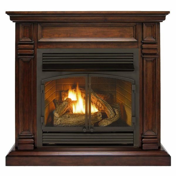 Duluth Forge DFS-400T-2W Dual Fuel Ventless Gas Fireplace Walnut 32,000 BTU
