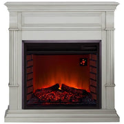 Duluth Forge EL1350-2-AW Full Size Electric Fireplace Antique White 4,600 BTU