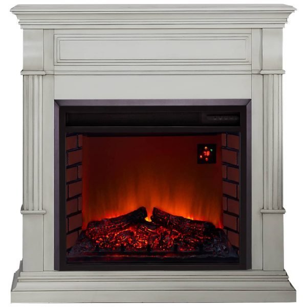 Duluth Forge EL1350-2-AW Full Size Electric Fireplace Antique White 4,600 BTU