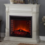 Duluth Forge EL1350-2-AW Full Size Electric Fireplace Antique White 4,600 BTU