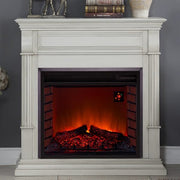 Duluth Forge EL1350-2-AW Full Size Electric Fireplace Antique White 4,600 BTU