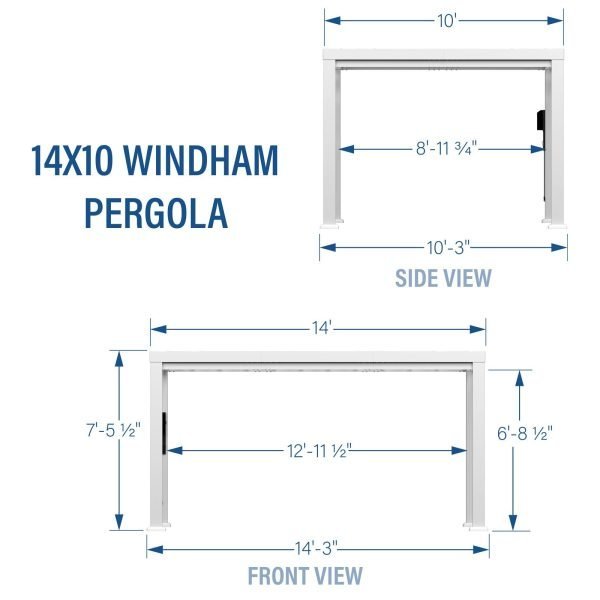 Windham Modern Steel Pergola with Sail Shade Soft Canopy 4.3 x 3 m