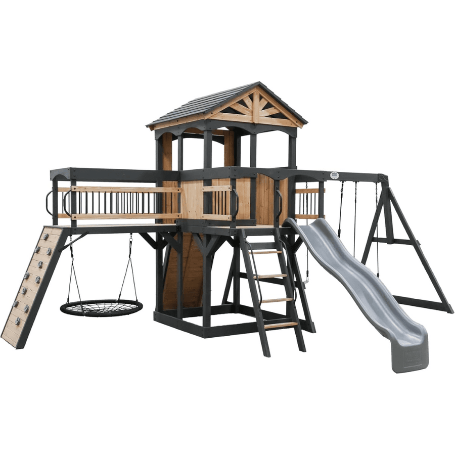 Backyard Discovery Timber Crossing Wooden Swing Set Playset