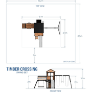 Backyard Discovery Timber Crossing Wooden Swing Set Playset