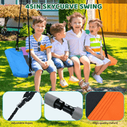 Heavy Duty Metal Swing Set with Belt Swing and Trapeze Bar 2.9 m