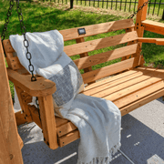Backyard Discovery Callahan Cedar Wooden Outdoor Pergola Swing Bench