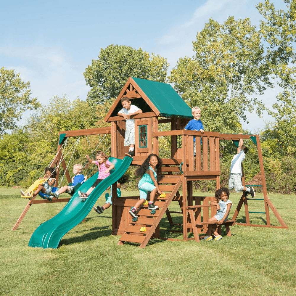 Knightsbridge Plus Complete Wooden Swing Set Playset