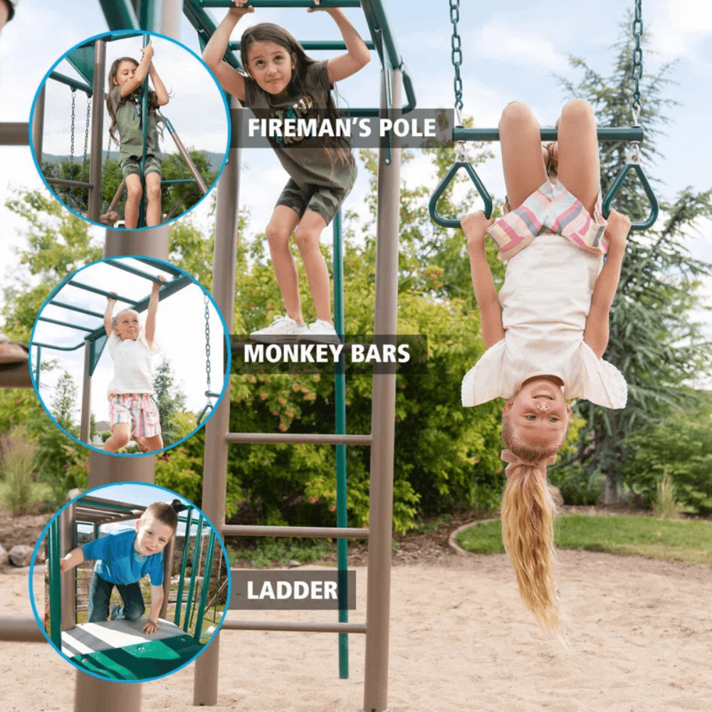 Lifetime Powder-Coated Steel Swing Set Playset