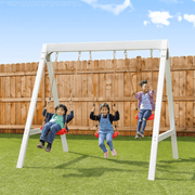 Sportspower Vinyl-Covered Wooden Swing Set Playset