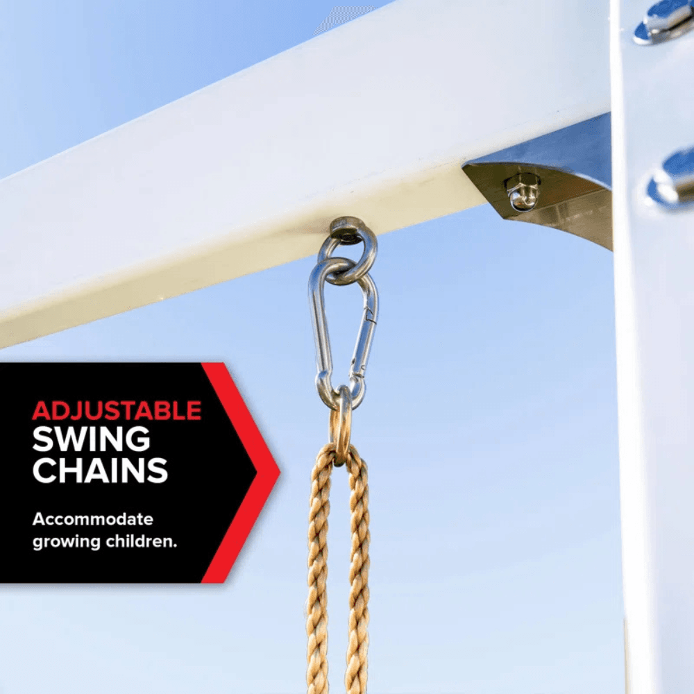Sportspower Vinyl-Covered Wooden Swing Set Playset
