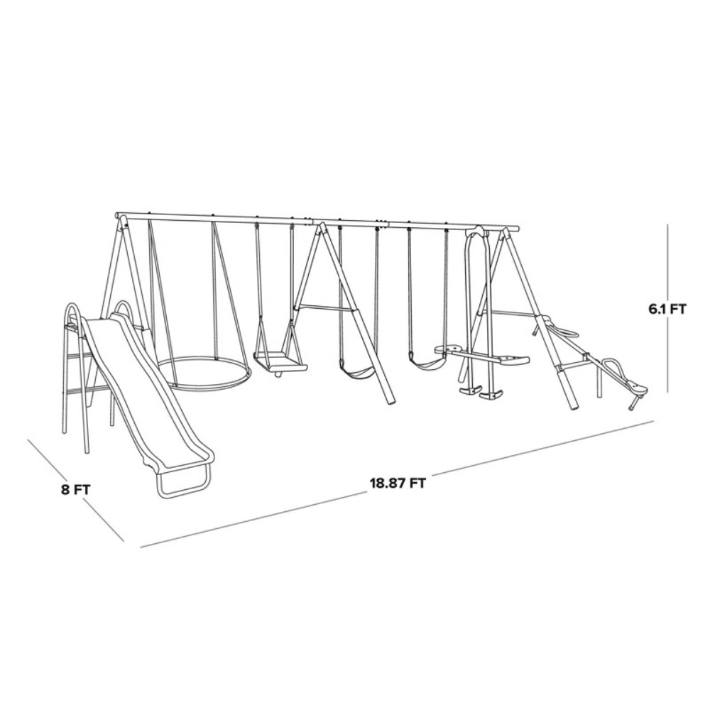 Sportspower Super 10 Metal Swing Set Playset
