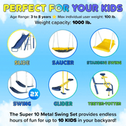 Sportspower Super 10 Metal Swing Set Playset