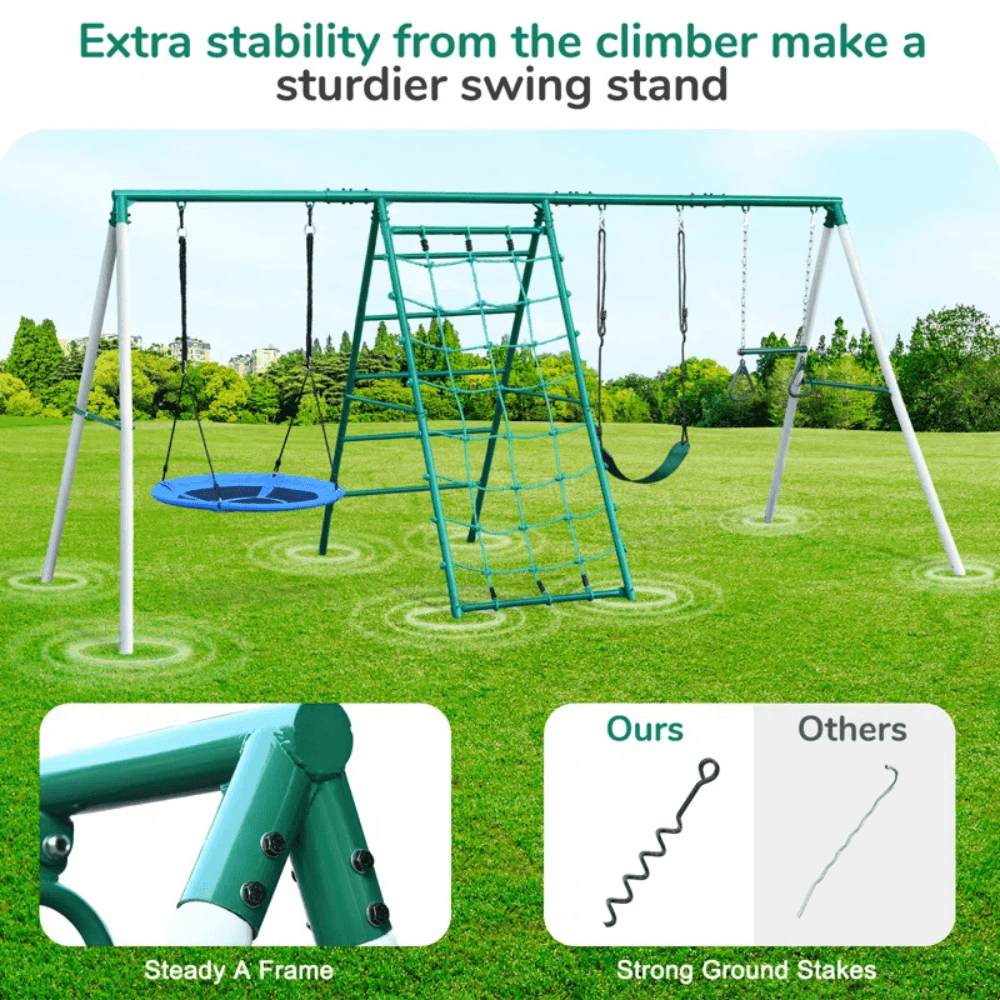 Adventure Steel Swing Set Playset
