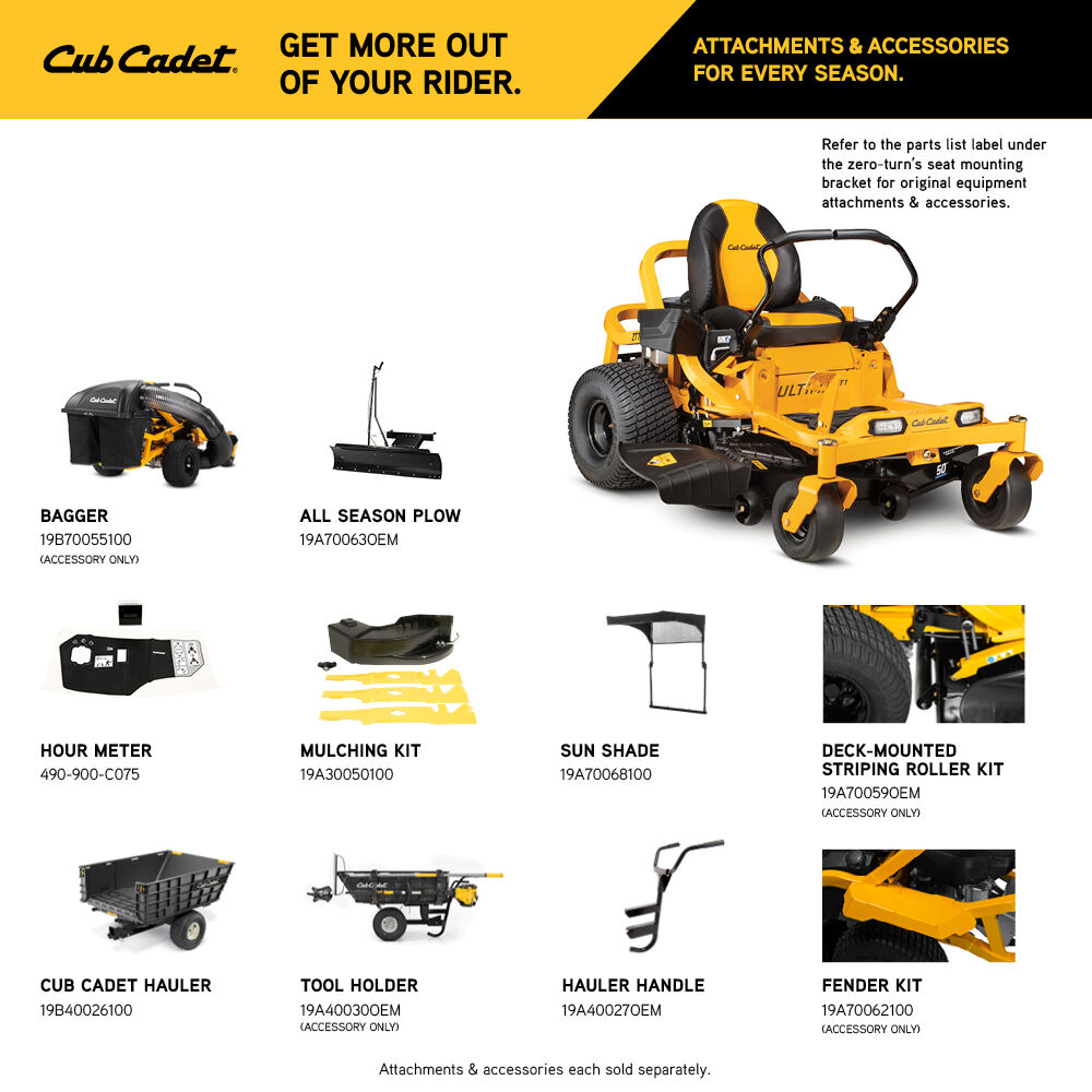 Cub Cadet Ultima ZT1 Zero Turn Mower 127cm Deck 25HP