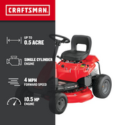 Craftsman R110 Riding Lawn Mower 76.2cm Deck 10.5HP