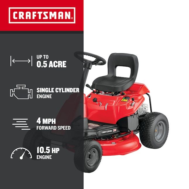 Craftsman R110 Riding Lawn Mower 76.2cm Deck 10.5HP